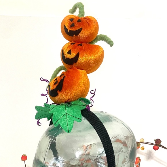 Halloween Pumpkin Head head bands. Set of 5 total - Picture 3 of 7